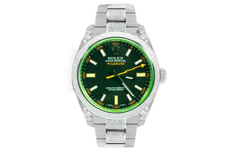 rolex milgauss diamond bezel|rolex milgauss.